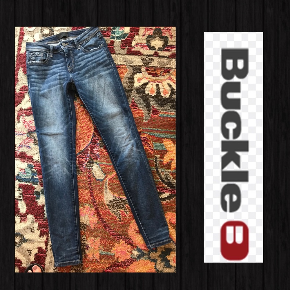 Buckle Black Ankle Skinny Jeans